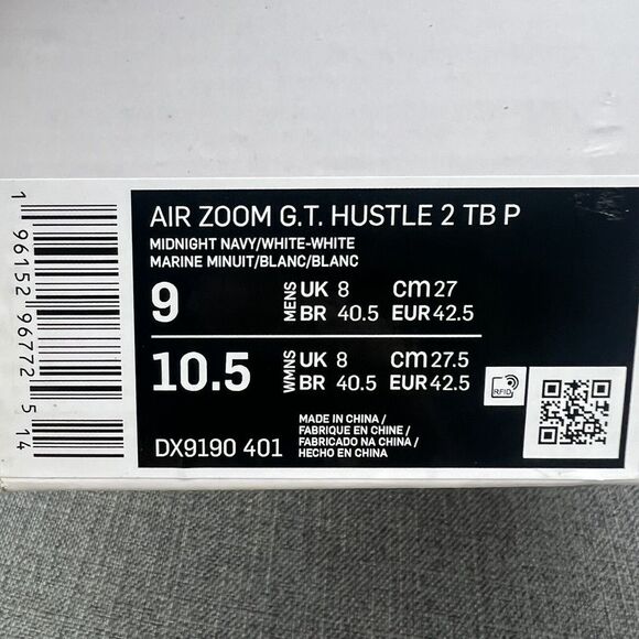 Men's Size 9 - Nike Air Zoom G.T. Hustle 2 TB Promo Sneakers DX9190-401 - Picture 10 of 10